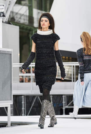 chanel inspired tweed dress